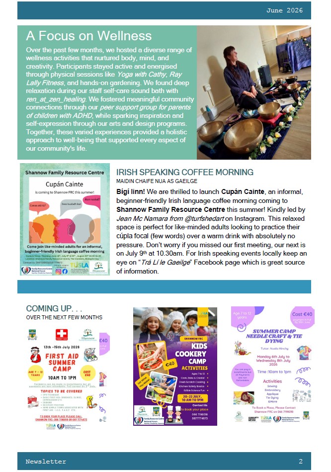 Page two of our June Newsletter page