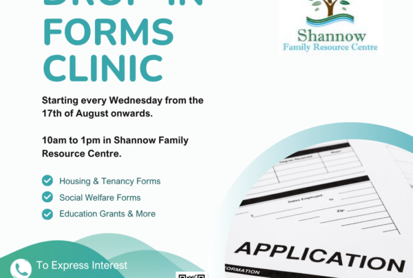 Drop in forms clinic in shannow frc on wednesdays from 10am to 1pm